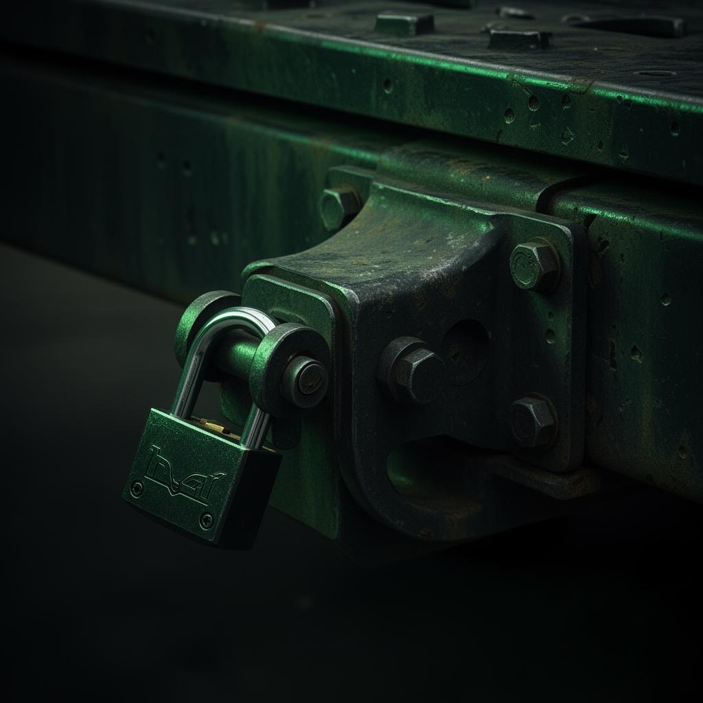 Industrial trailer hitch security mechanism